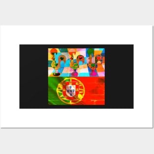 Galo de Barcelos, Portuguese folk art Posters and Art